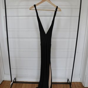 Low-Cut Black Evening Dress by Sauce, Laguna Beach